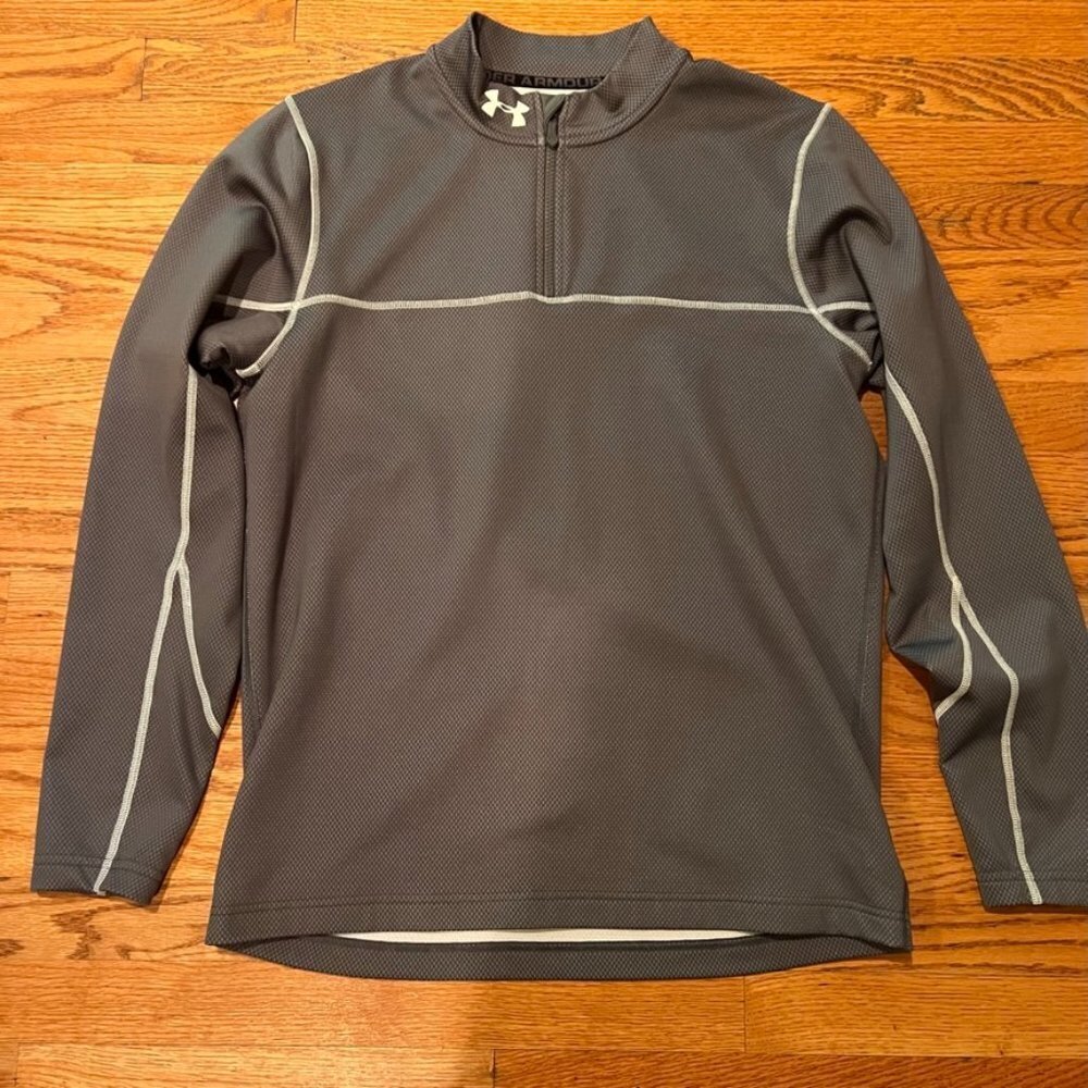 Gray Under Armour Men's Quarter Zip Pullover Size Large